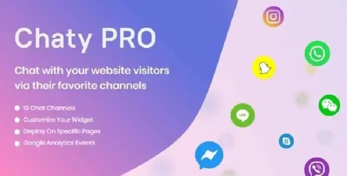 Chaty Pro GPL – WhatsApp, Messenger, Telegram, Email, SMS, Maps, Chat & Call button