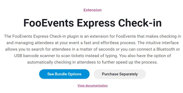 FooEvents Express Check-in Extension GPL