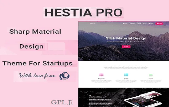 Hestia Pro GPL Theme – Modern Material Design Website