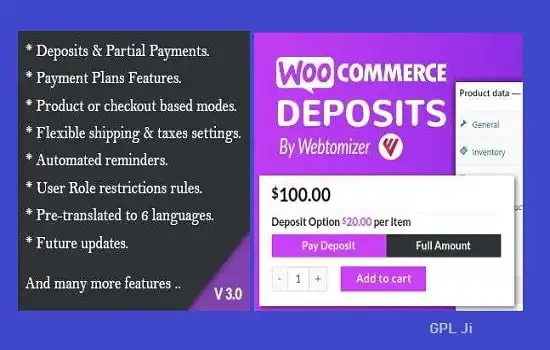 WooCommerce Deposits Partial Payments Plugin